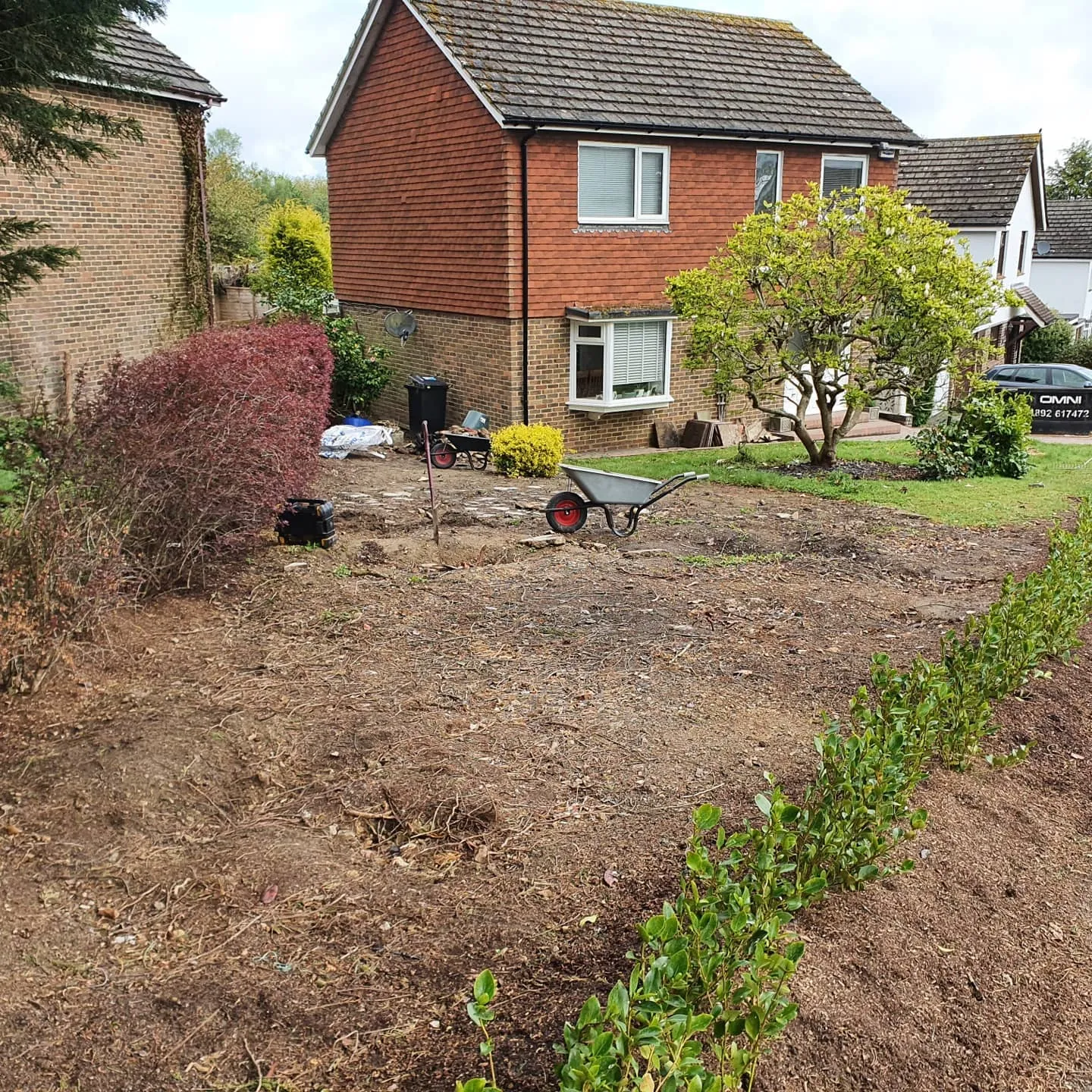 brown layer under grass